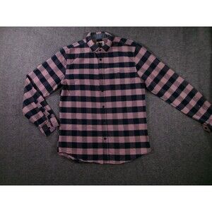 LE 31 Shirt Mens M Plaid Flannel Long Sleeve Casual Work Outdoor Button Up SEE